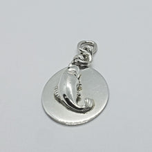 Load image into Gallery viewer, Sterling Silver Fish Oval Tag Key Ring Pendant 1 3/4 inches Long High Quality