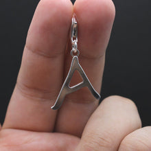 Load image into Gallery viewer, 925 Sterling Silver 26-Alphabet Easygoing Handwriting Initial Pendant with Clasp