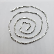 Load image into Gallery viewer, 925 Sterling Silver Round Box Chain Necklace High Quality 2mm 16"-30"