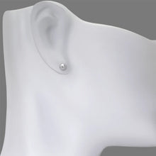 Load image into Gallery viewer, 14K Yellow or White Gold Ball Stud Earrings 5mm Wide 2grams Screw Backing