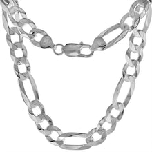 Load image into Gallery viewer, 925 Sterling Silver Thin Flat Figaro Link Chain Necklace Bracelet 9mm 7" to 30"