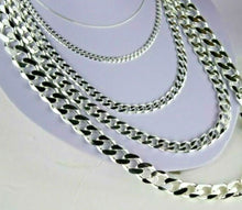 Load image into Gallery viewer, 925 Sterling Silver Cuban Curb Link Chain Necklace 2mm~6mm Men Women 16"~40"