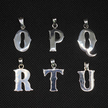 Load image into Gallery viewer, 925 Sterling Silver 26-Alphabet Upper Case Wavy Western Tuscan Initial Pendant