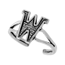 Load image into Gallery viewer, 925 Sterling Silver Initial Letter Alphabet Adjustable Size Baby Toe Ring