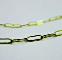 Load image into Gallery viewer, 2.2mm 3mm 14K Real Yellow Gold Paperclip Chain Necklace Bracelet 7" 8" 16"~30"