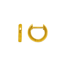 Load image into Gallery viewer, 14K Yellow White Rose Gold Elegant High Polished Huggie Hoop Earrings 2x10mm