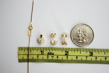 Load image into Gallery viewer, 14K Yellow Gold Heart Set Pendant Earrings Box Chain Necklace