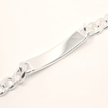 Load image into Gallery viewer, 925 Sterling Silver Personalized Custom Engraved Curb Link ID Bracelet 9.5mm
