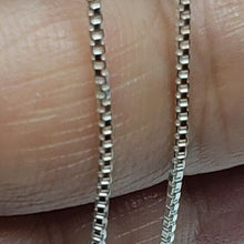 Load image into Gallery viewer, Sterling Silver Box Chain Necklace Bracelet Medium Thick 1.2mm-2.2mm Size 7"-30"