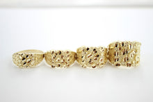 Load image into Gallery viewer, Authentic 14k Gold Nugget Ring Manly Small Medium Large Extra Large Sizes 6-13