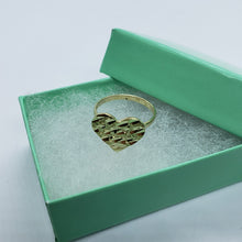 Load image into Gallery viewer, 10K Yellow Solid Gold Flat Heart Nugget Ring Small Medium Large Ring Size 3-11