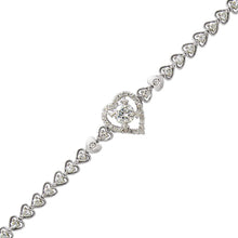 Load image into Gallery viewer, 14K White Gold Fancy Bracelet High Polished 5mm Wide 14mm Center Set Avail.