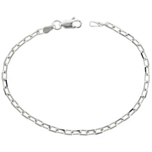 Load image into Gallery viewer, 925 Sterling Silver Beveled Boston Cable Link Chain Necklace 3.1mm 7" to 30"
