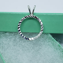 Load image into Gallery viewer, Sterling Silver Dime Bezel 18mm Coin Frame Bezel Pendant Diamond Cut Finish Dime