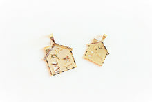 Load image into Gallery viewer, 10K Yellow Gold Trap House Pendant Charm 2 Sizes