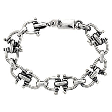Load image into Gallery viewer, 925 Sterling Silver Large Horseshoe Link Chain Bracelet 19mm Wide 8.5" Long