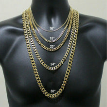 Load image into Gallery viewer, 14K Solid Gold Cuban Link Chain Necklace Bracelet Men Women 5.5mm Sizes 7"~30"