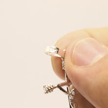 Load image into Gallery viewer, 925 Sterling Silver Dainty Stick Crucifix Cross Pendant with Rope Textured Edges