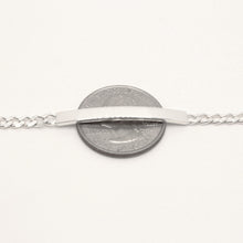 Load image into Gallery viewer, 925 Sterling Silver Personalized Custom Engraved Curb Link ID Bracelet 4mm Wide