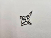Load image into Gallery viewer, 925 Sterling Silver Round Celtic Four-Sided Knot Pendant 3/4 (19mm) Inch Tall