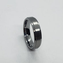 Load image into Gallery viewer, Tungsten Carbide 5.5 mm Wedding Band Ring Satined Center Recessed Edges 5 ~ 12
