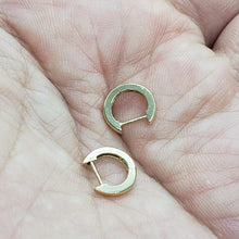 Load image into Gallery viewer, 14K Yellow White Rose Gold Elegant High Polished Huggie Hoop Earrings 2x10mm