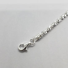 Load image into Gallery viewer, Sterling Silver Sparkle Rock Chain Necklaces & Bracelets 1.8mm Diamond Cut 7-24"
