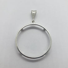 Load image into Gallery viewer, 925 Sterling Silver Mexican 1 Peso Bezel 34 mm Coins Prong Back Square Edge