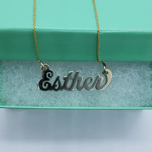 Load image into Gallery viewer, 10K Solid Yellow Gold Handmade Personalized/Custom Name Pendant with/out chain