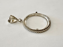 Load image into Gallery viewer, Sterling Silver Bezel Rope Edge Onza Plata Liberted for 36mm Coins