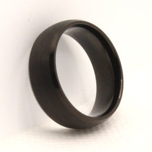 Load image into Gallery viewer, Tungsten Carbide Smooth Black Brushed Finish Beveled Edges Wedding Band Ring 8mm