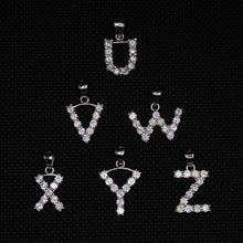 Load image into Gallery viewer, 925 Sterling Silver 26 Alphabet Initial Pendant Simplified Sans Decorated