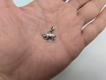 Load image into Gallery viewer, 925 Sterling Silver Charging Goat Charm Pendant Oxidized Finish 7/8 (22mm) Inch