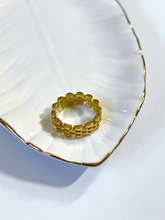 Load image into Gallery viewer, 14K Solid Gold Handmade Brick Chain Ring Band 6mm