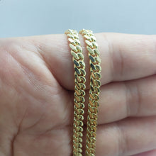 Load image into Gallery viewer, 4mm 10K SOLID Yellow Gold Miami Cuban Link Chain Necklace Men Women Size 20"-30"