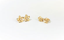 Load image into Gallery viewer, 14K Yellow & Rose Gold Pretty Flower Earrings 2 Sizes