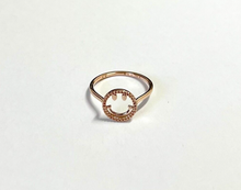 Load image into Gallery viewer, 14K Solid Rose Gold Dainty Smile Face Ring Band Handmade