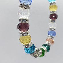 Load image into Gallery viewer, 7 Inch Elastic Nylon Strand Bracelet Glass Crystals (Emerald, Citrine, Amethyst)