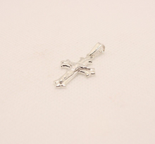 Load image into Gallery viewer, 925 Sterling Silver Dainty Fleuree Crucifix Cross Pendant