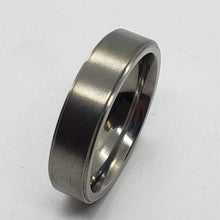 Load image into Gallery viewer, 6mm Titanium Pipe Cut Wedding Band Ring Beveled Edges Brushed Finished Size 7-14