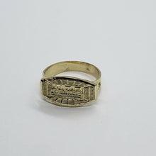 Load image into Gallery viewer, 10K Solid Yellow Gold Last Supper Ring Oval Shape All Sizes 6 to 12