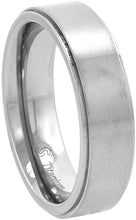 Load image into Gallery viewer, 6mm Titanium Pipe Cut Wedding Band Ring Beveled Edges Brushed Finished Size 7-14