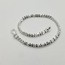 Load image into Gallery viewer, Sterling Silver Sparkle Rock Chain Necklaces & Bracelets 1.8mm Diamond Cut 7-24"