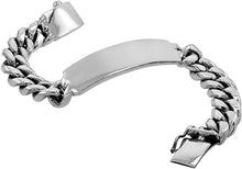 Load image into Gallery viewer, 925 Sterling Silver Heavy Miami Cuban Link ID Bracelet for Men 18mm 8" 8.5" 9"