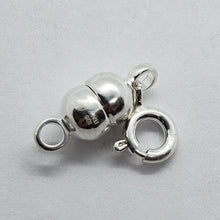 Load image into Gallery viewer, Stamped 925 Sterling Silver Magnetic Clasp Converter for Necklaces 6mm 7mm 9mm