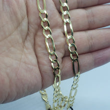 Load image into Gallery viewer, Authentic 14K Solid Gold Figaro Link Chain Men Women 7mm~8.5mm Necklace 7"~30"