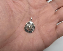 Load image into Gallery viewer, 925 Sterling Silver Cowboy Hat Pendant Antique Finished 7/8 (22mm) Inch Tall