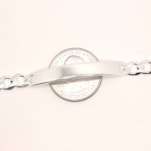 Load image into Gallery viewer, 925 Sterling Silver Personalized Custom Engraved Figaro Link ID Bracelet 6mm 7~9