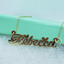 Load image into Gallery viewer, Authentic 10K Solid Yellow Gold Handmade Personalized Name Pendant w/out Rolo
