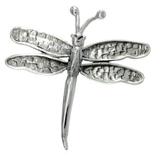 Load image into Gallery viewer, 925 Sterling Silver Dragonfly Pendant Oxidized Finished 1 3/8 Inch (35mm) Tall